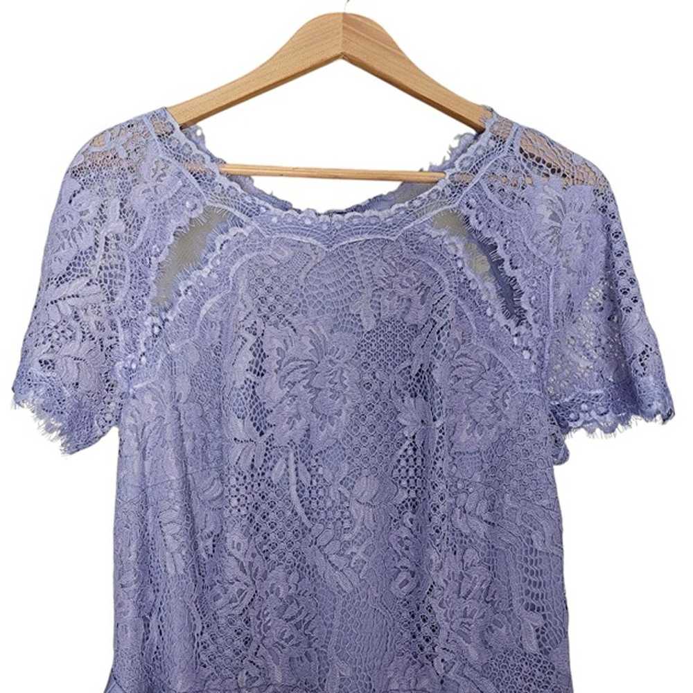 Women's - Tadashi Shoji Purple Lace Dress, Size 14 - image 2