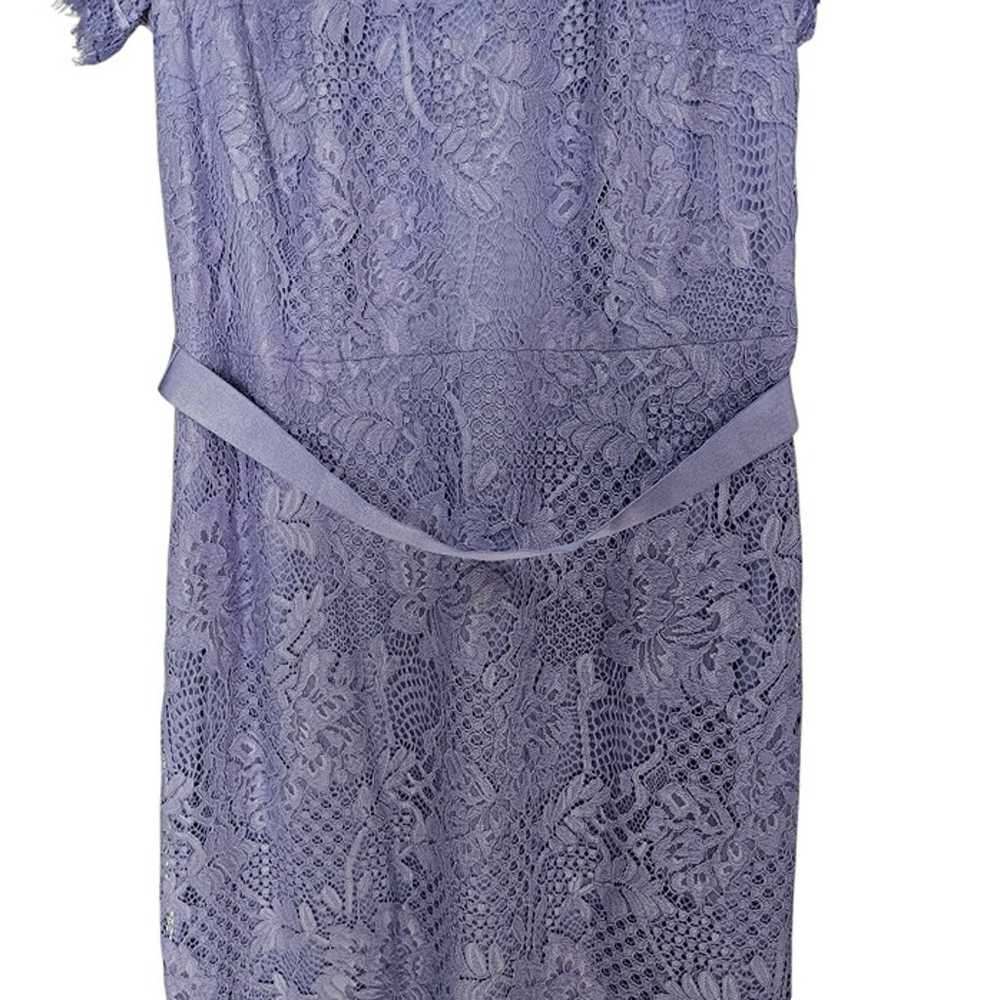 Women's - Tadashi Shoji Purple Lace Dress, Size 14 - image 3