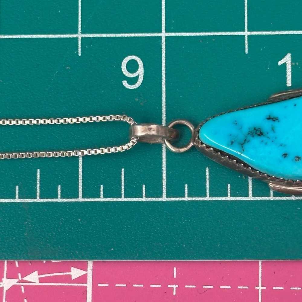 Navajo turquoise vintage J Manuelito sterling sil… - image 8