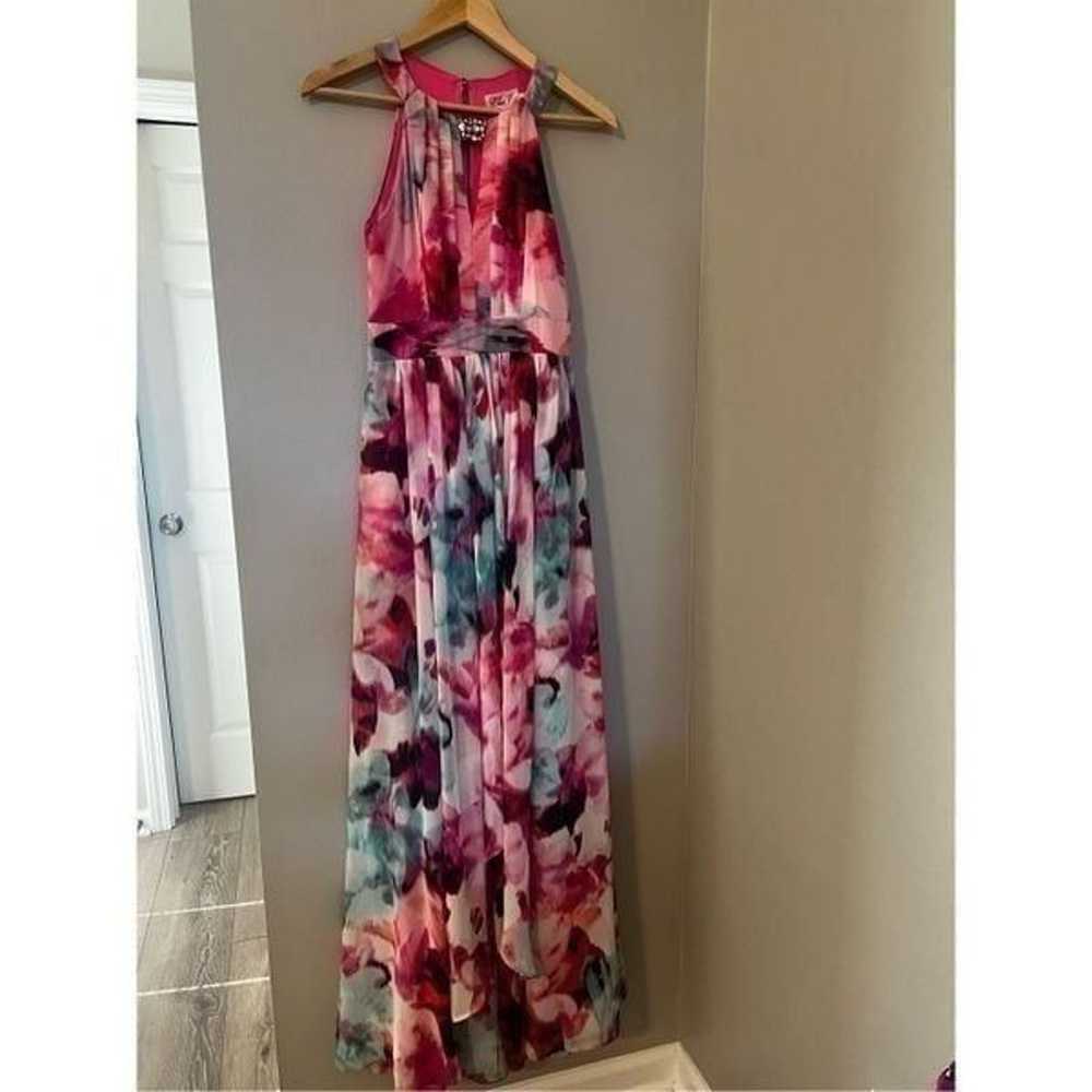 Eliza J Women’s Size 4 Maxi Dress Pink Floral Chi… - image 3