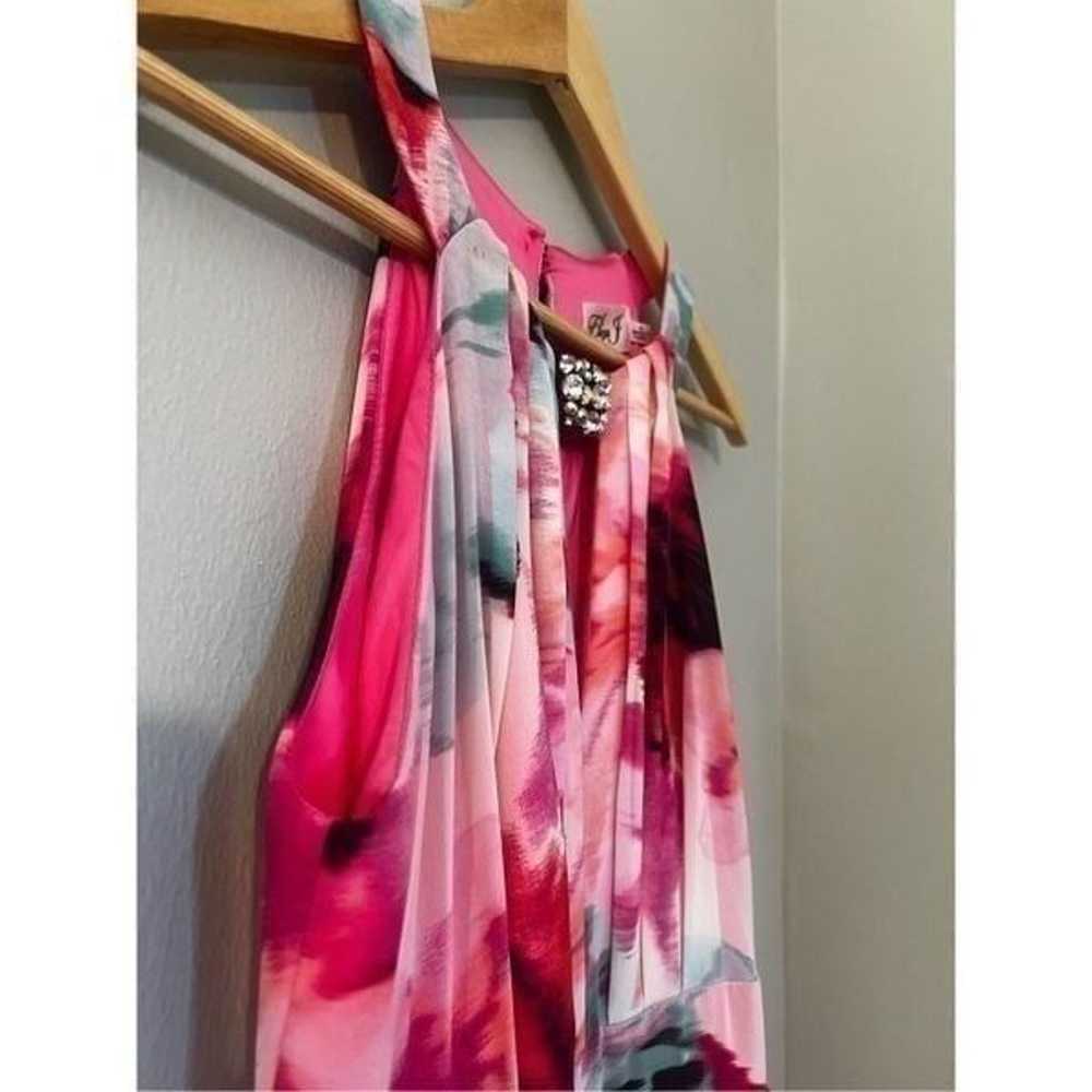 Eliza J Women’s Size 4 Maxi Dress Pink Floral Chi… - image 8