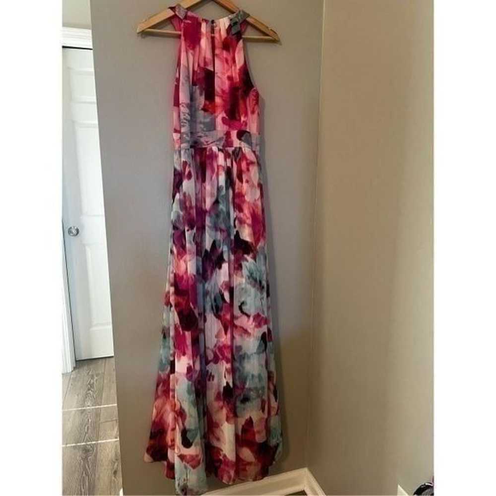 Eliza J Women’s Size 4 Maxi Dress Pink Floral Chi… - image 9