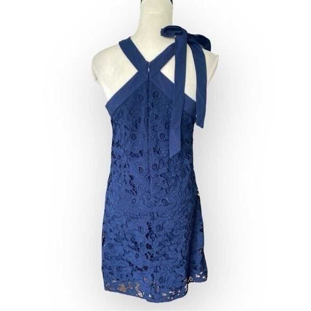 Anthropologie Shoshanna Floral Lace Navy Blue Hal… - image 5