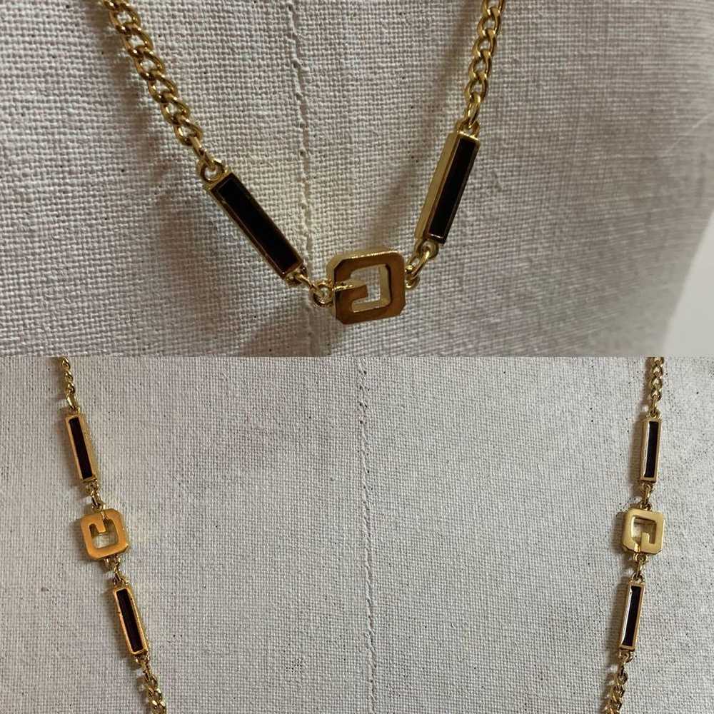 GIVENCHY PARIS VINTAGE 80s G Long Chain Necklace - image 3