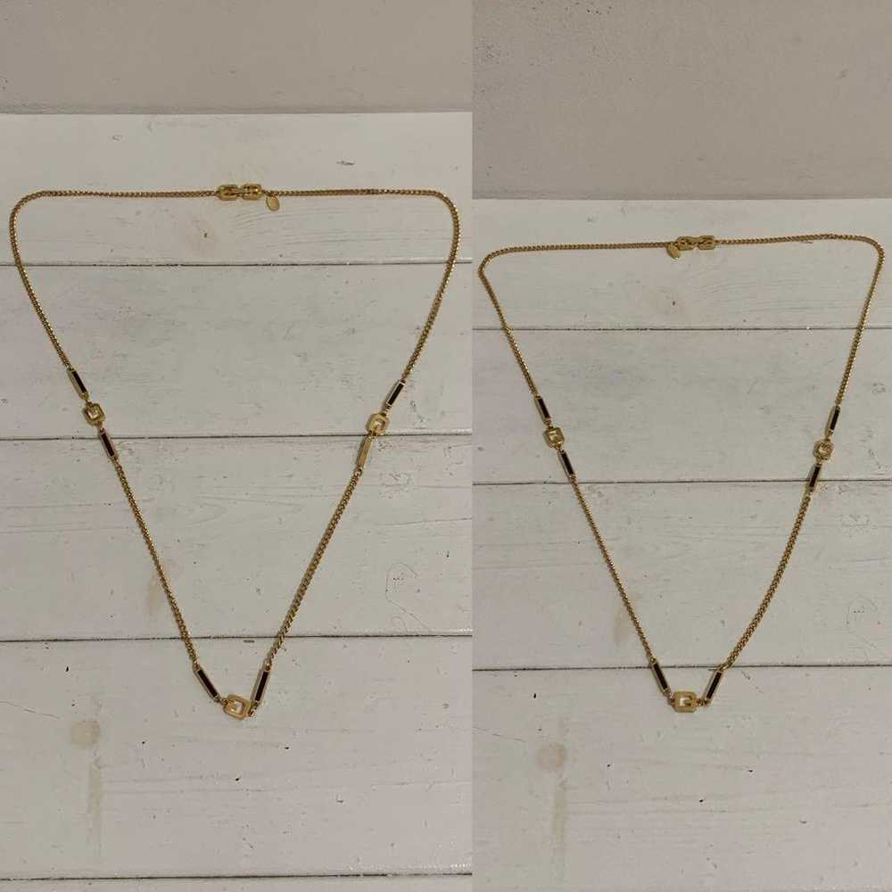 GIVENCHY PARIS VINTAGE 80s G Long Chain Necklace - image 4