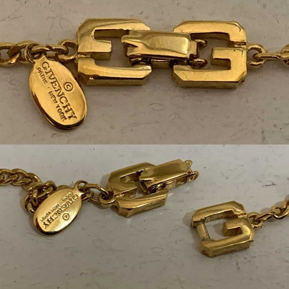 GIVENCHY PARIS VINTAGE 80s G Long Chain Necklace - image 7