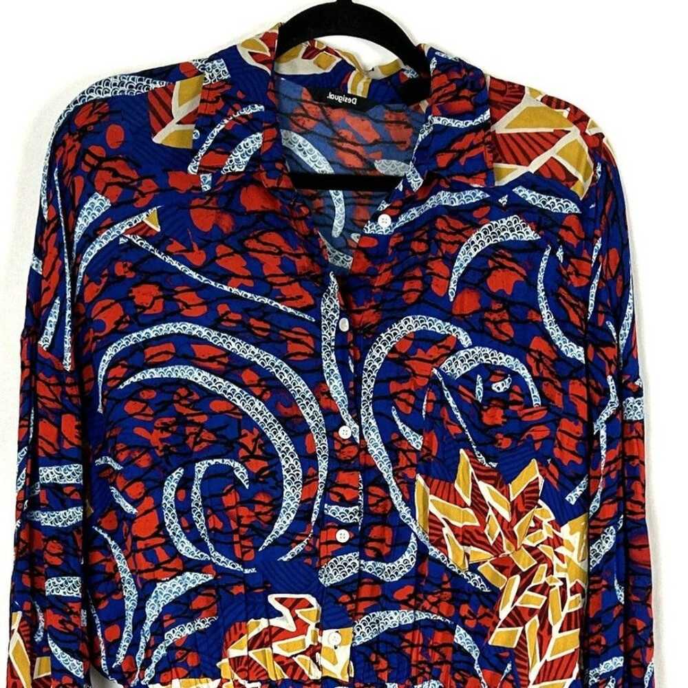 Desigual Stella Jean Long Sleeve Romper L Funky P… - image 2