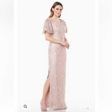 JS COLLECTIONS RIVER PUFF SLEEVE COLUMN GOWN NEW … - image 1