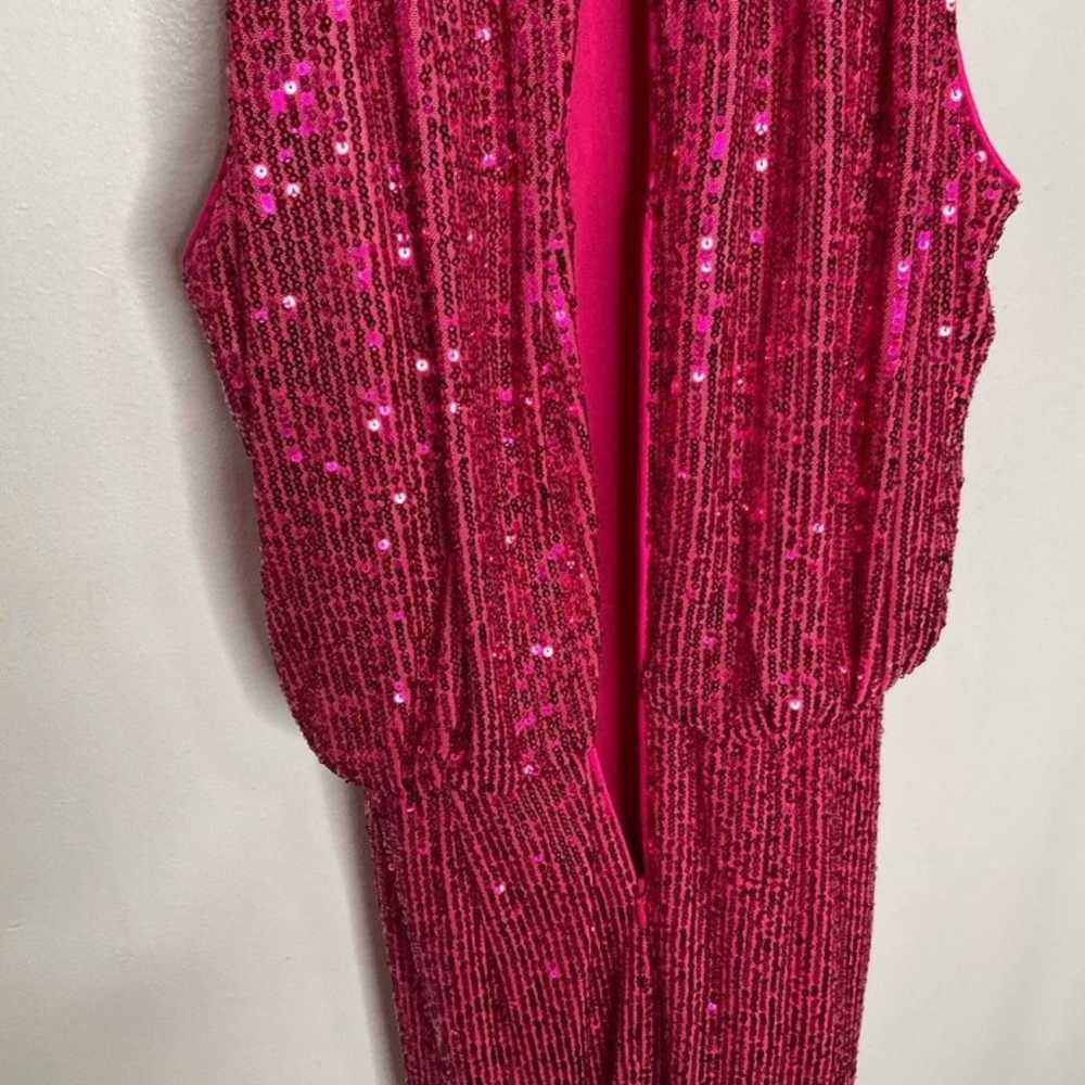 Eliza J Sequin Mock Neck Cocktail Dress - image 3