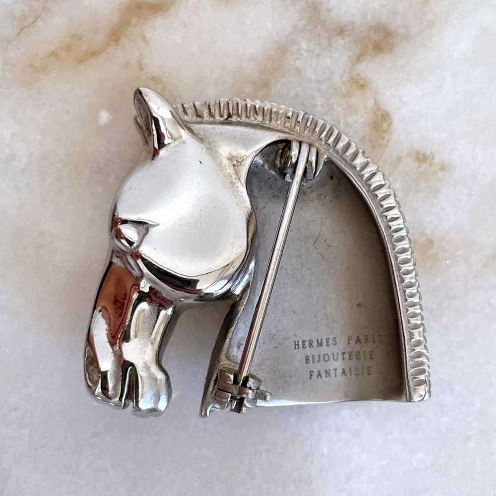 Super Rare Item ☆ HERMES Horse Shoe Brooch Silver… - image 3