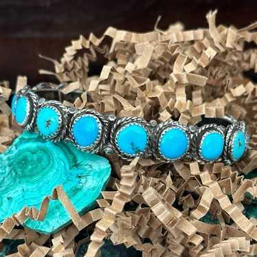 Vintage turquoise sterling silver cuff