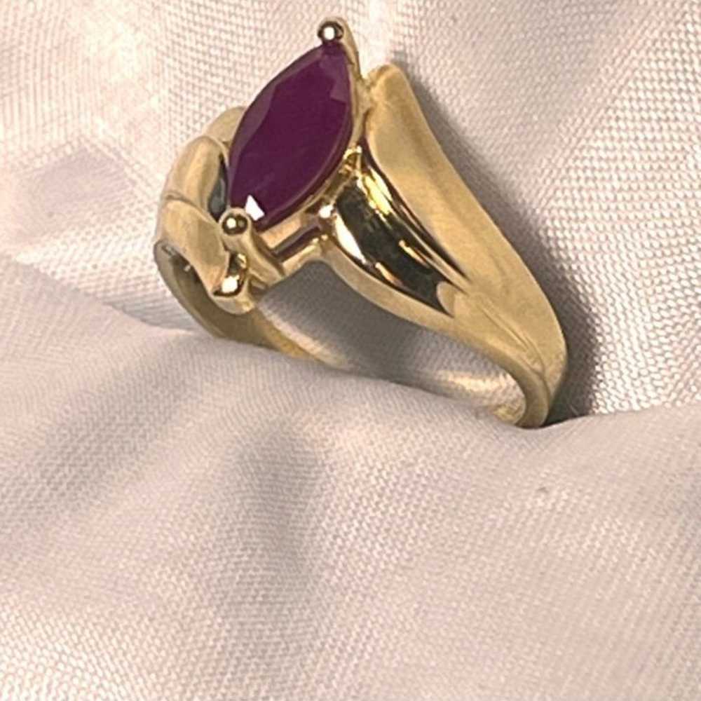 Ruby Ring 14K Vintage - image 8