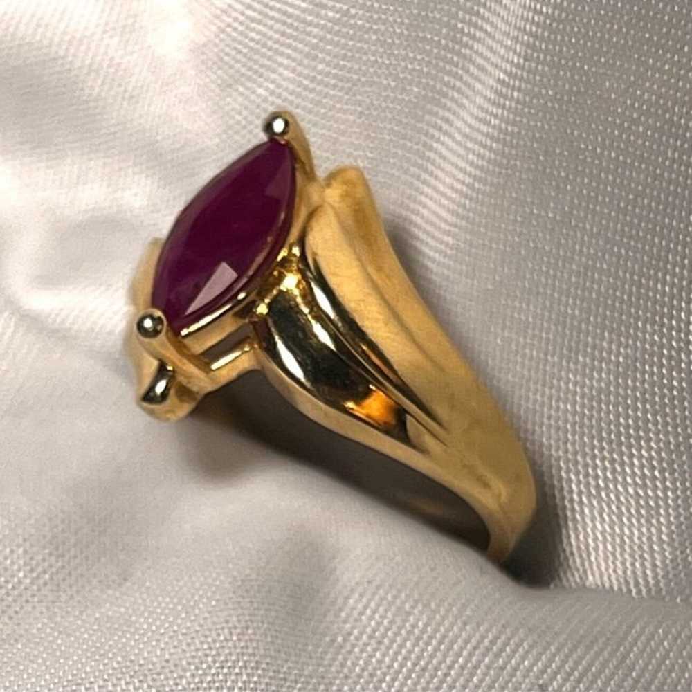 Ruby Ring 14K Vintage - image 9