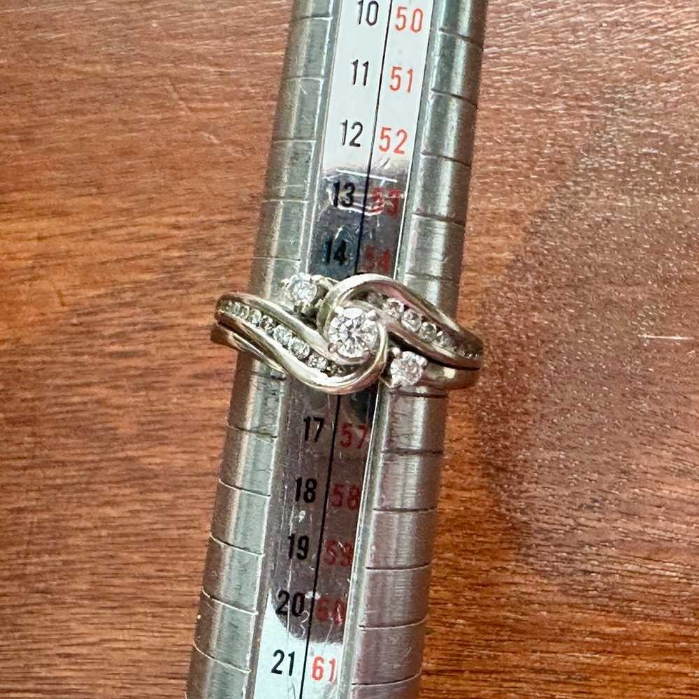 Vintage 14k White Gold .50ctw Diamond Ring Sz 7.25 - image 3