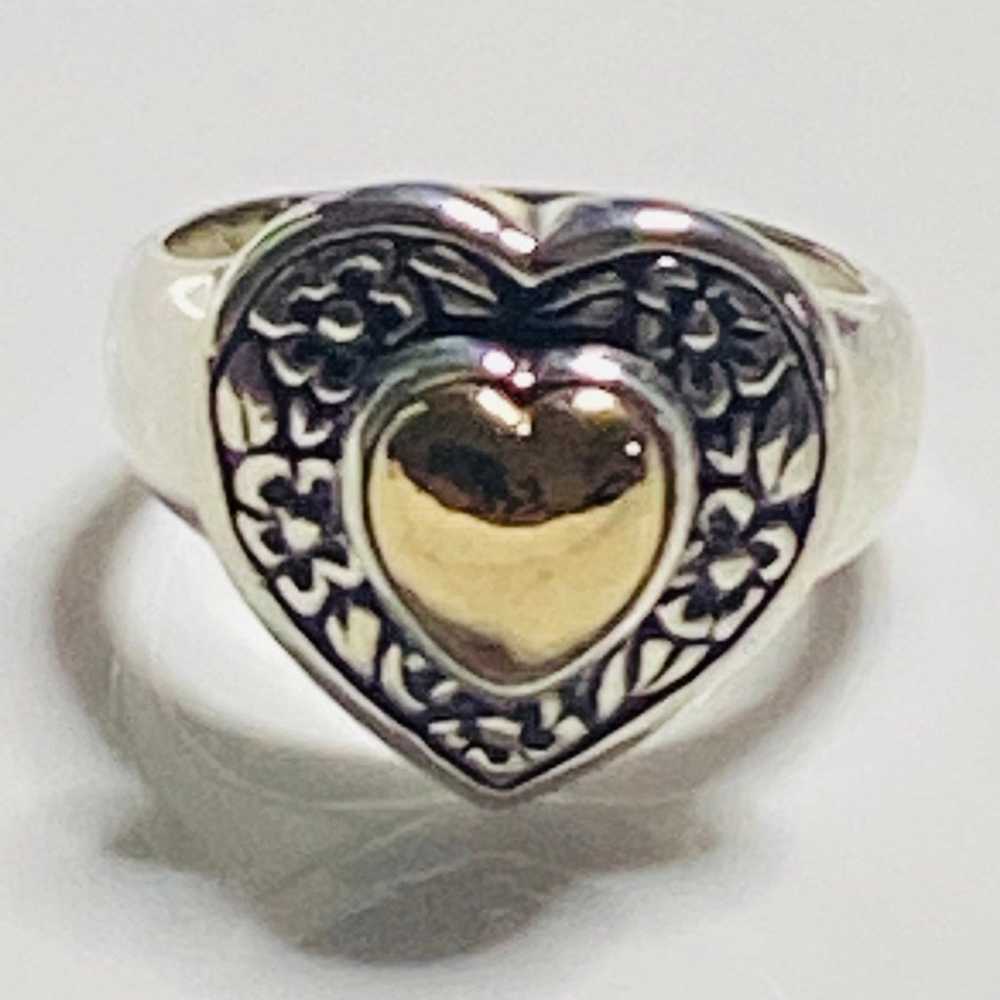 James Avery Retired Heart of Gold 14k and silver … - image 1