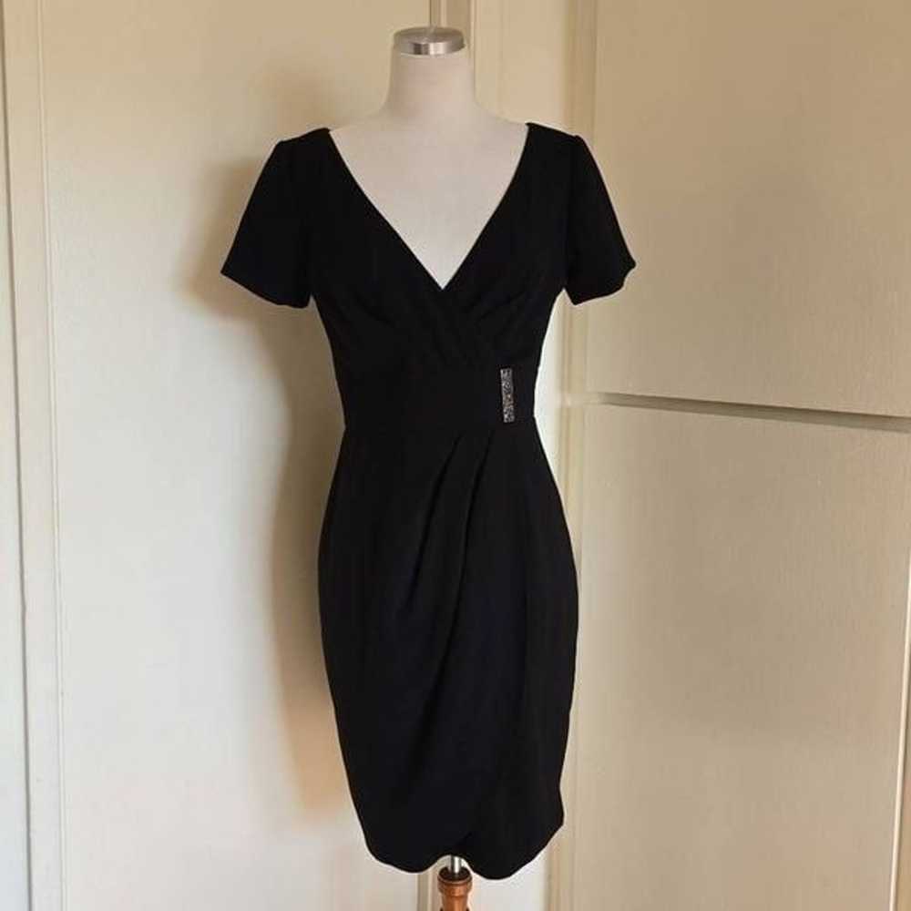 Ellen Tracy black faux wrap cocktail dress, EUC, … - image 1