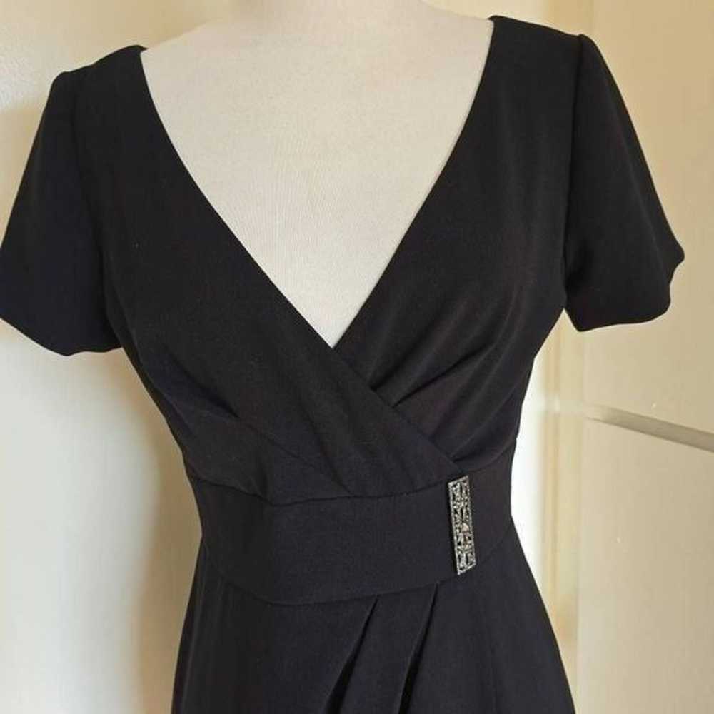 Ellen Tracy black faux wrap cocktail dress, EUC, … - image 2