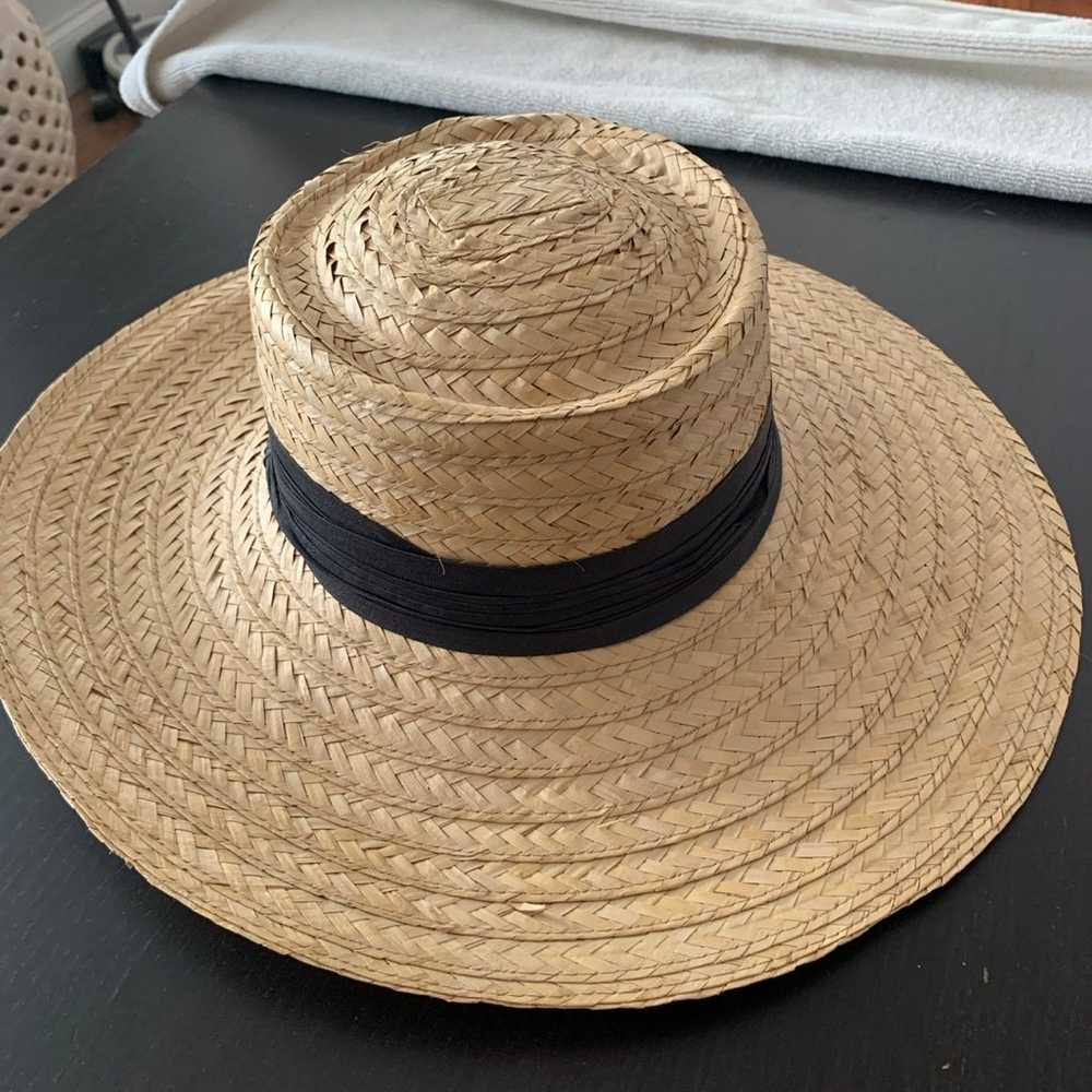 Vintage Straw Sun Hat - image 1