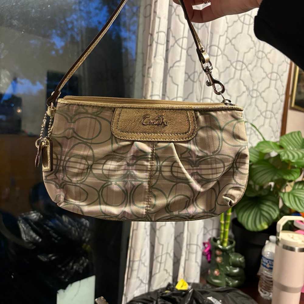 Vintage coach wristlet - image 1