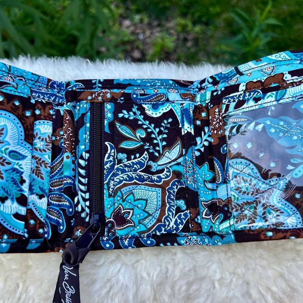 Vintage Vera Bradley JAVA BLUE Trifold WALLET - image 4