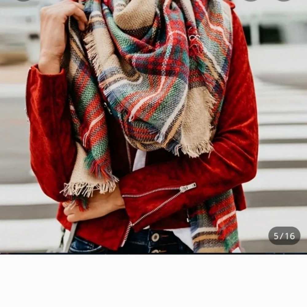 Plaid Tartan Infinity Scarf - image 3