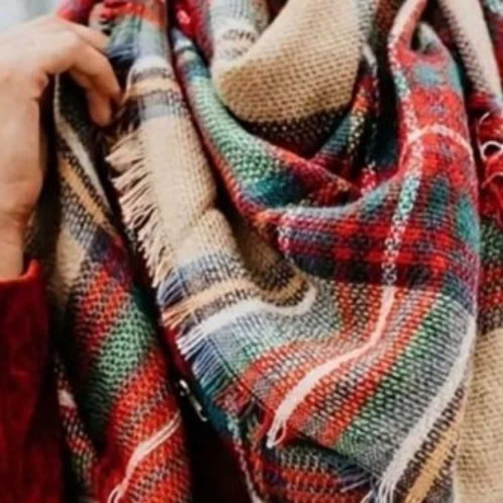 Plaid Tartan Infinity Scarf - image 7