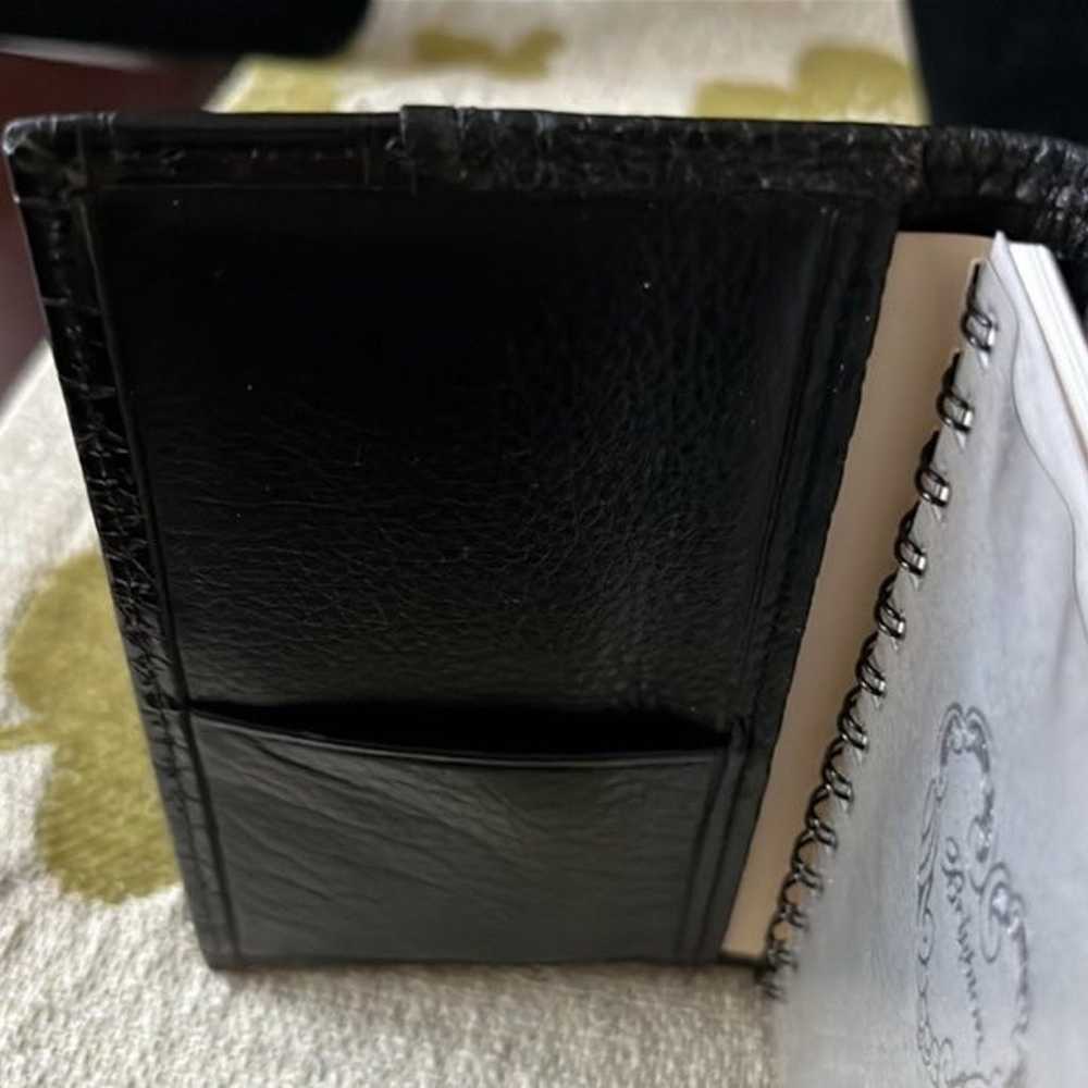 Vintage Brighton Mini Bifold Black Leather Wallet - image 6