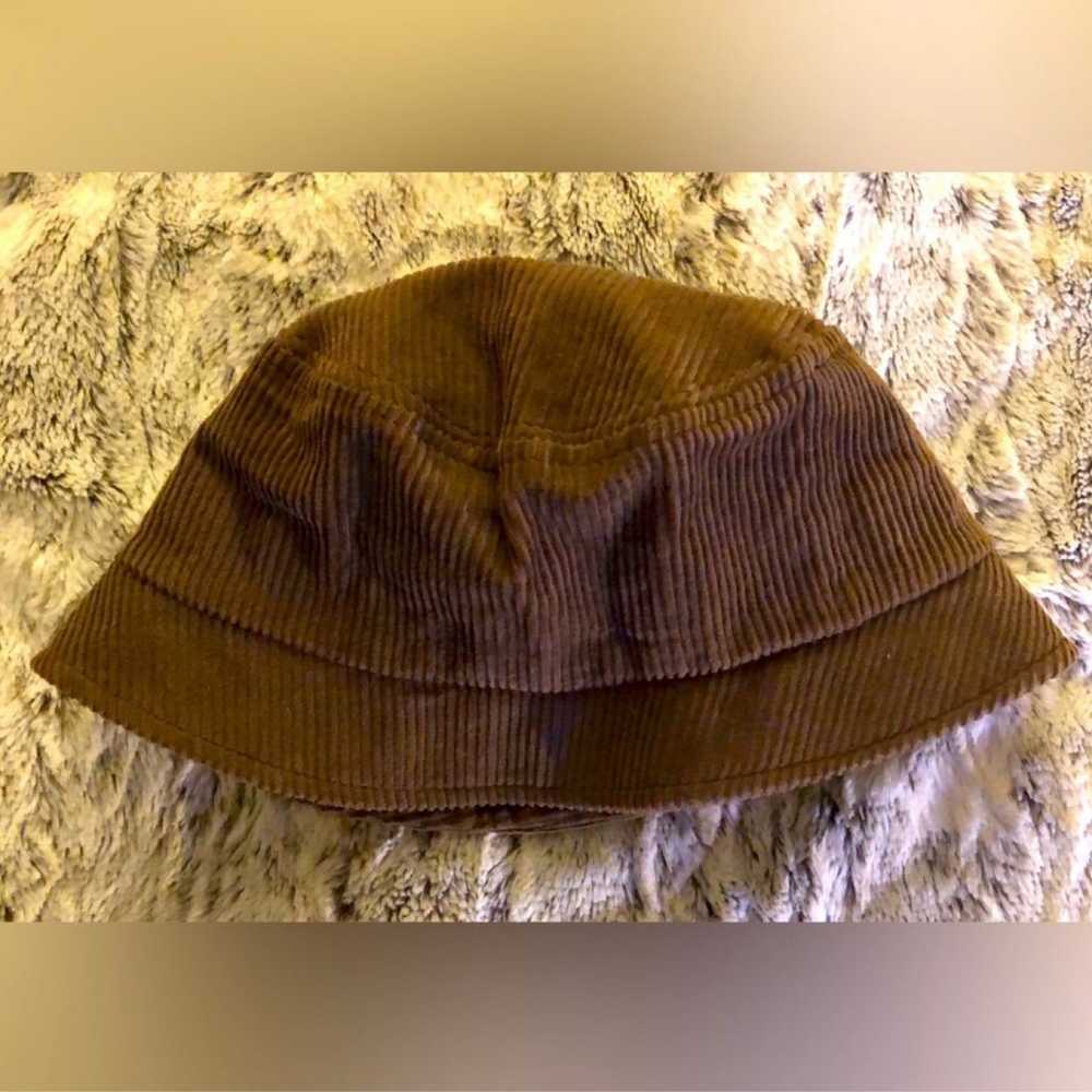 NWOT VINTAGE brown corduroy bucket hat - medium - image 1