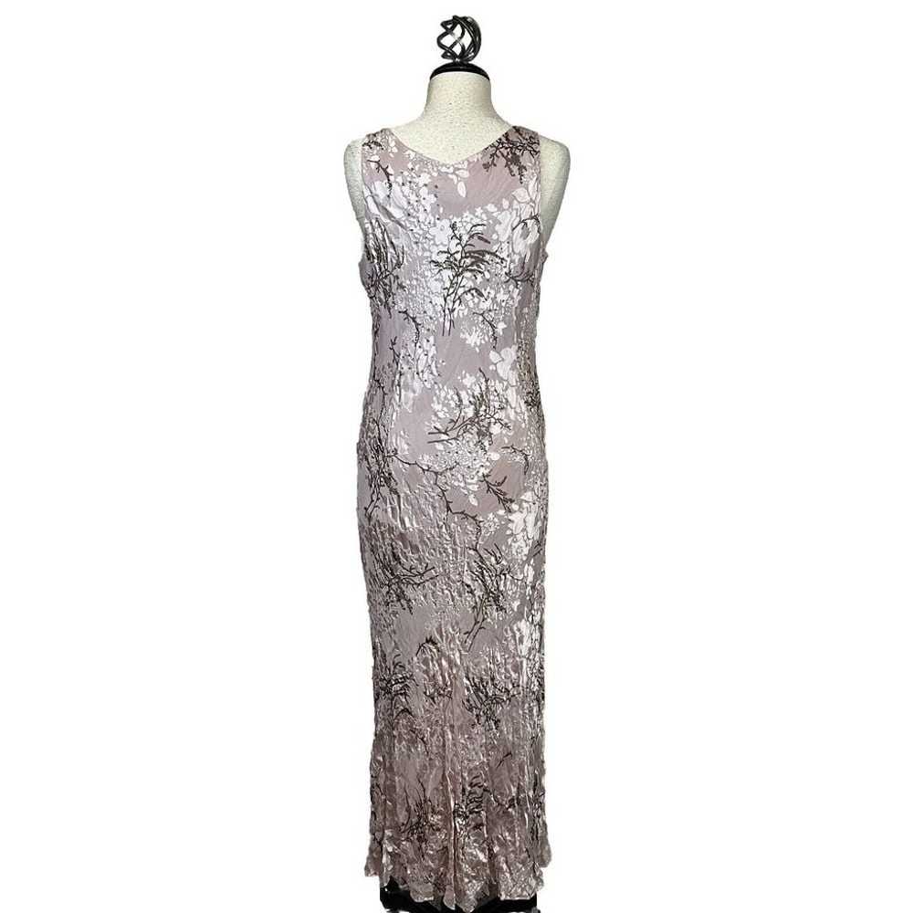 Vtg Adini Devore Dress Sz L Velvet Burnout Fairy … - image 5