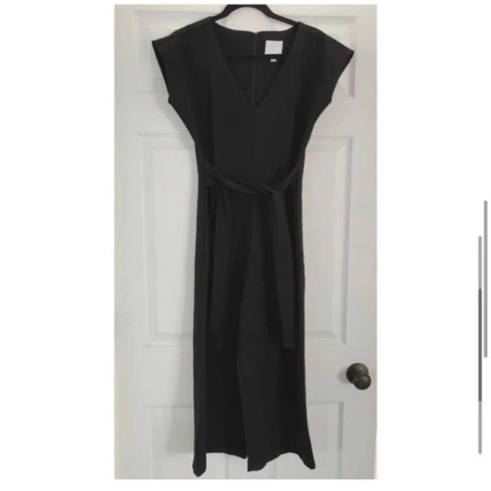 ANTHROPOLOGIE BLACK TIE FRONT JUMPSUIT SMALL - image 8