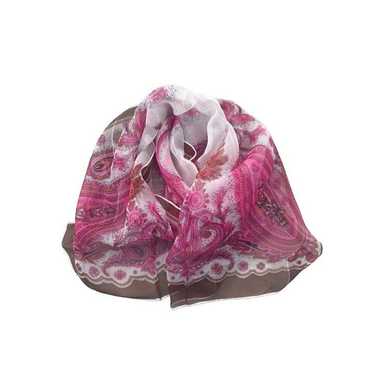 Chiffon Vintage Floral Paisley Shawl Scarf Lightw… - image 1