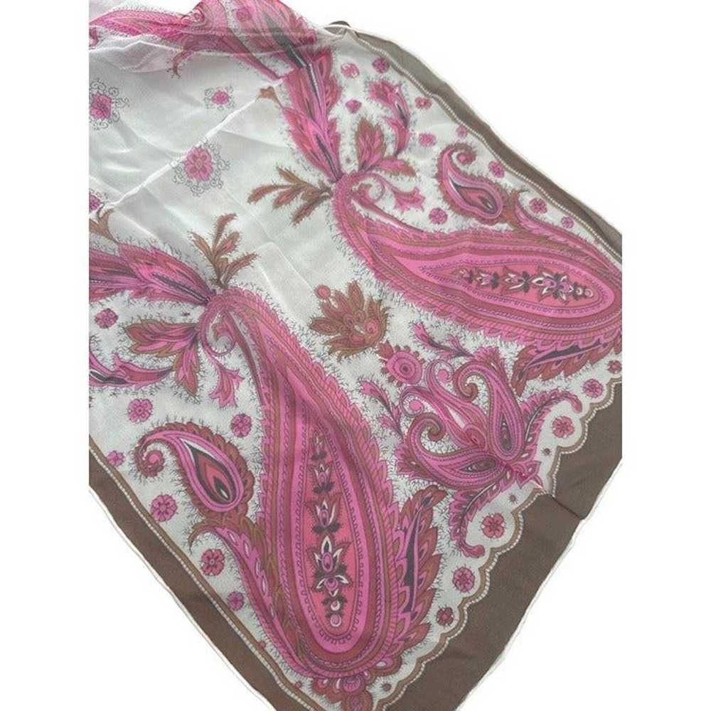 Chiffon Vintage Floral Paisley Shawl Scarf Lightw… - image 2