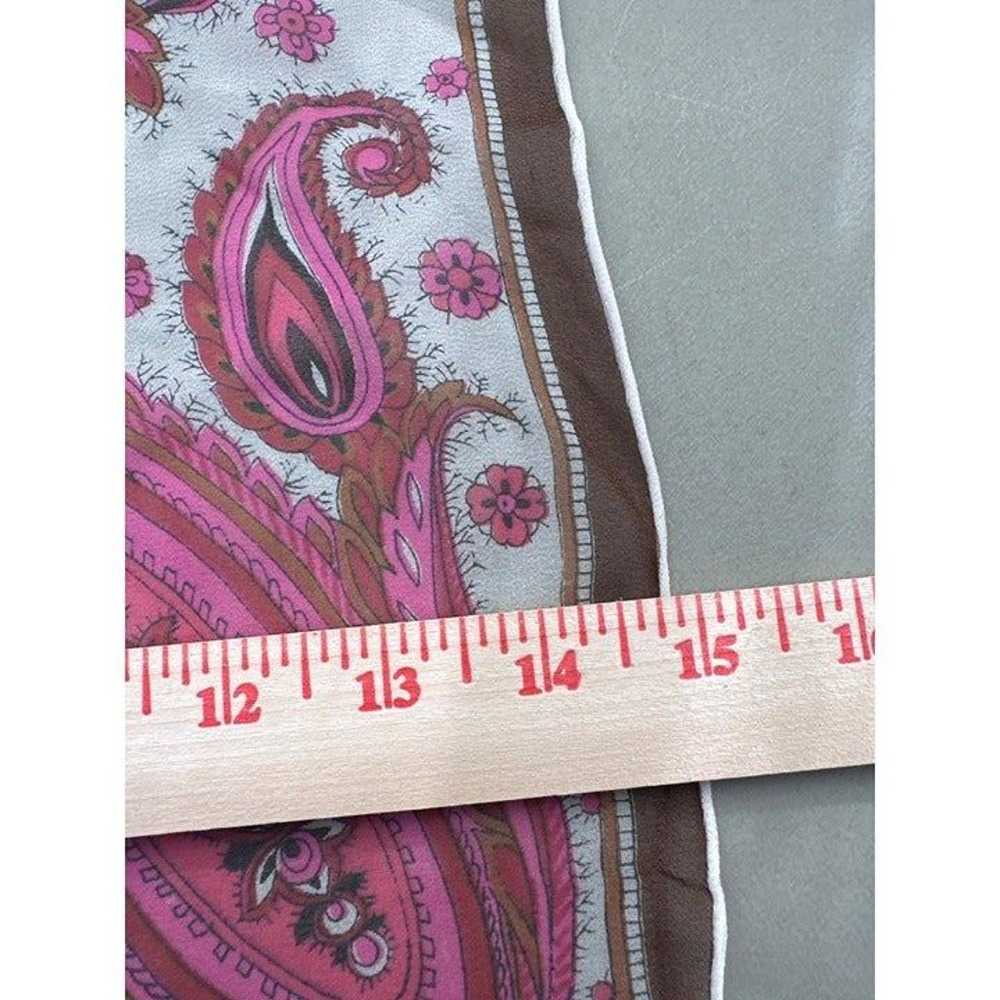 Chiffon Vintage Floral Paisley Shawl Scarf Lightw… - image 4