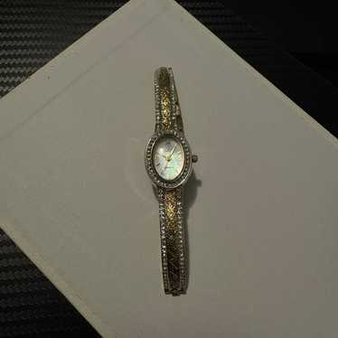 Vintage Elgin Silver Gold Womens Watch