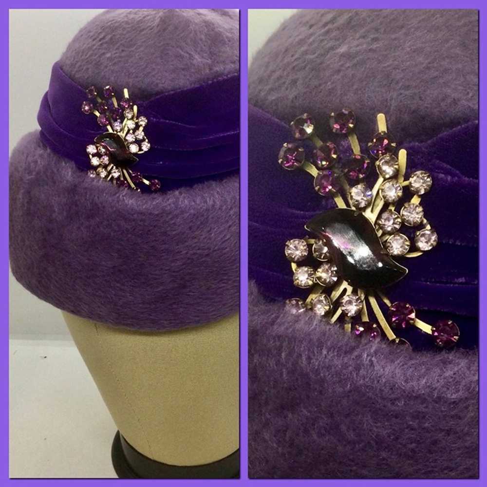 Vtg '50s Jeweled Hat - image 5