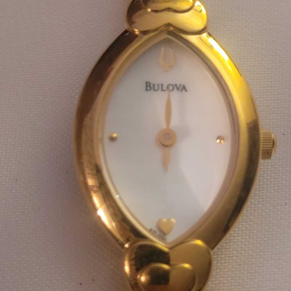 Rare Vintage Ladies Bulova Gold Heart Watch.  Exc… - image 1