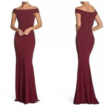 DRESS the POPULATION Bridal Burgundy Red Jackie O… - image 1