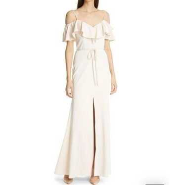 Marchesa Notte Shoulder Ruffle Gown Woman Formal G