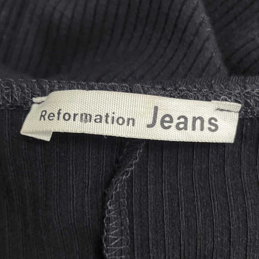 Reformation Jeans Celine Black Ribbed Stretch Kni… - image 11