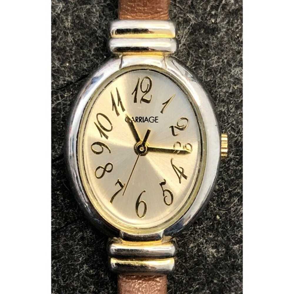 Vintage Carriage by Timex Analog Watch Silver Ton… - image 1