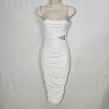 Nookie White Tia Midi Super Soft Jersey Cocktail D