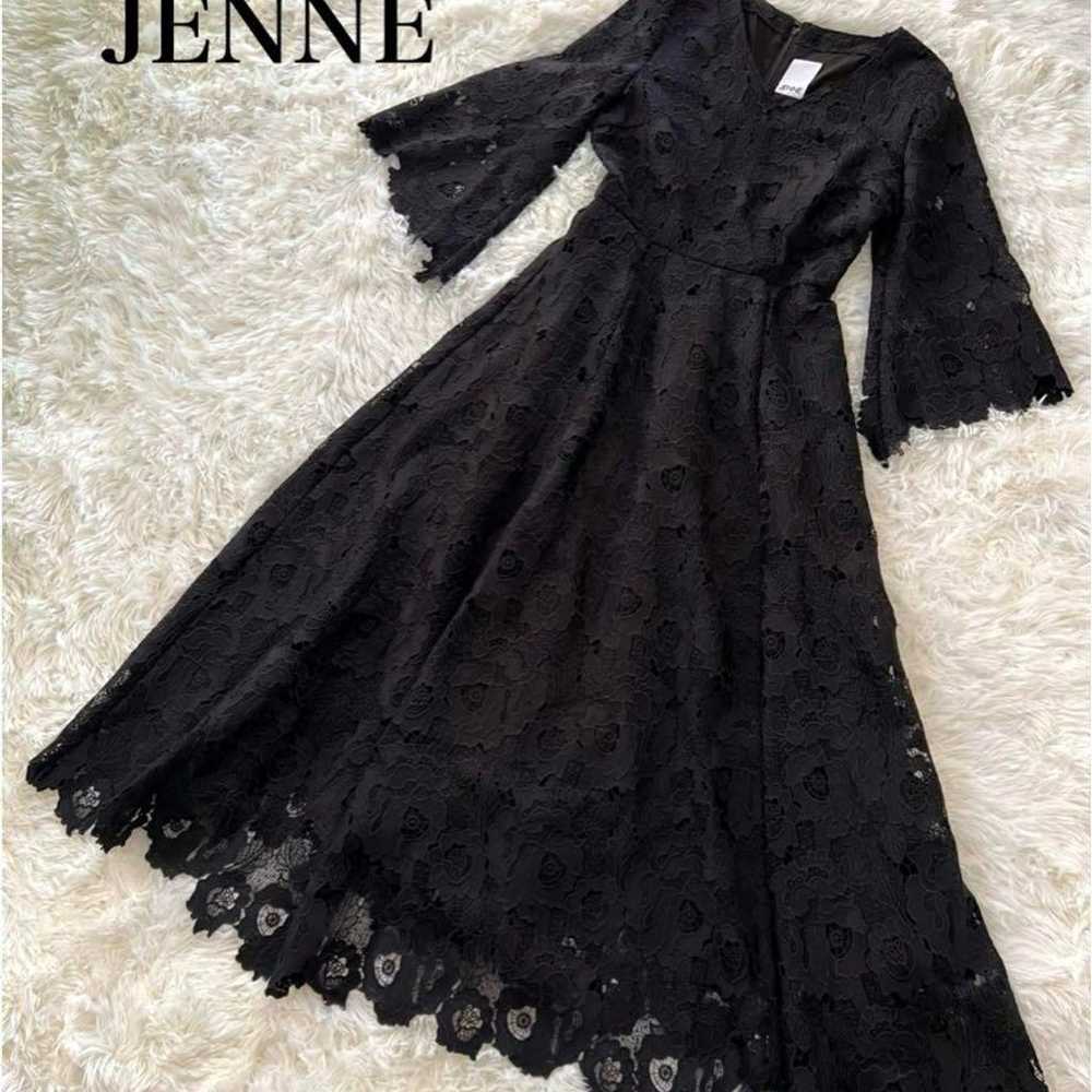 JENNE Jenne Total Lace 8-Minute Flare Sleeve Dres… - image 1