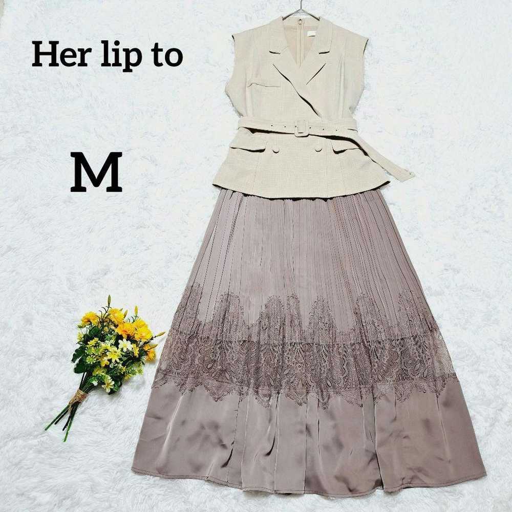 Meurice Pleated Lace Dress M - image 1