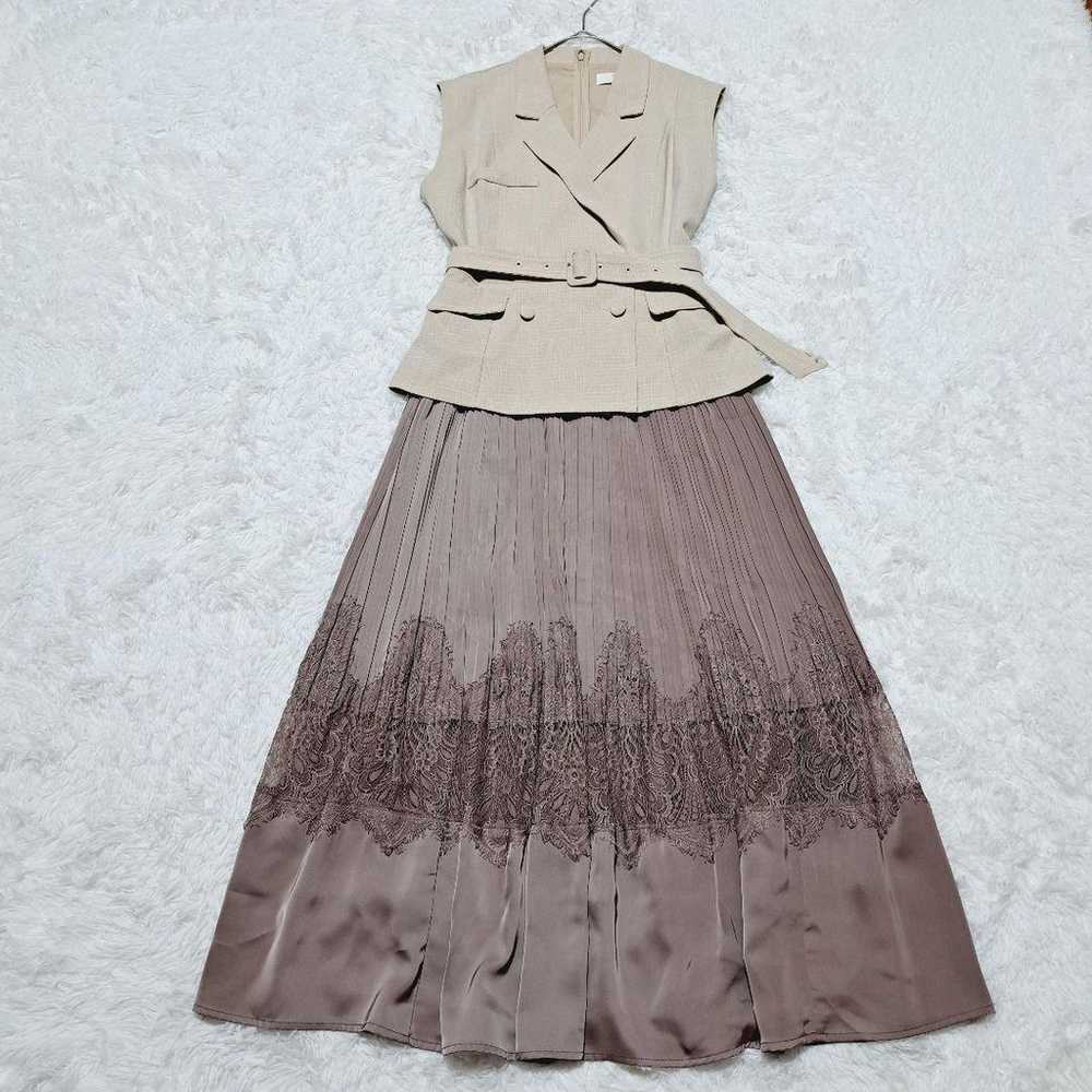 Meurice Pleated Lace Dress M - image 2