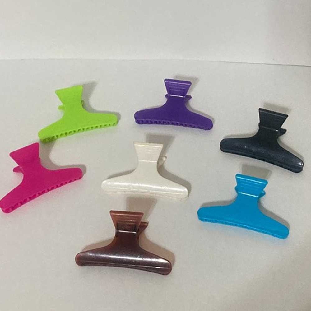 Vintage Plastic Claw Clips Hair Accessories 3" As… - image 1