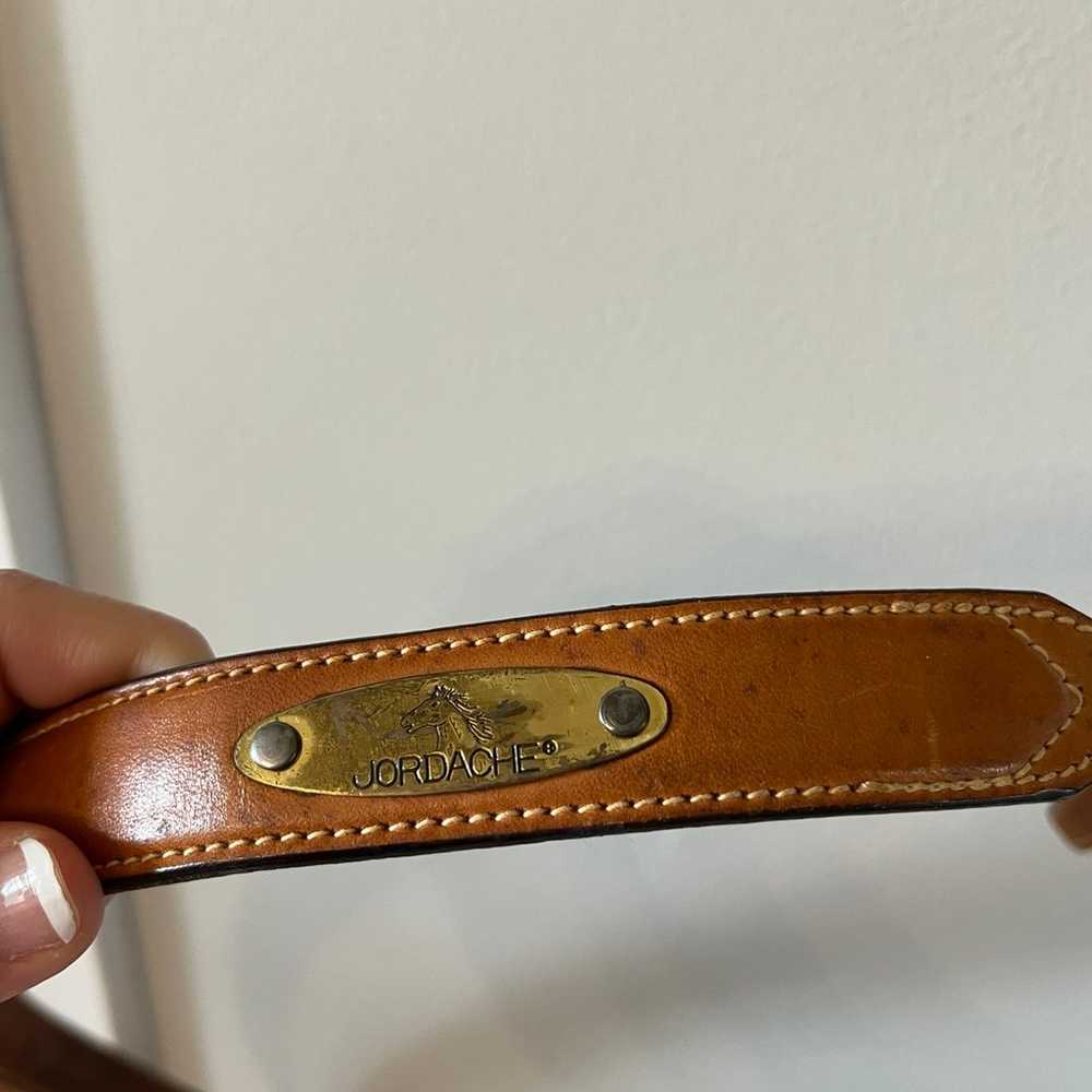 Vintage Jordache USA Leegin leather belt 32 small - image 4