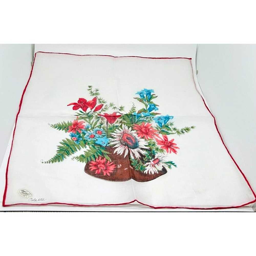 Vintage Colette Handkerchief Hankie Floral Bouque… - image 1