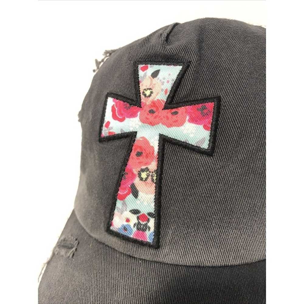 Kbethos Vintage Women’s Floral Cross Hat- Black D… - image 10