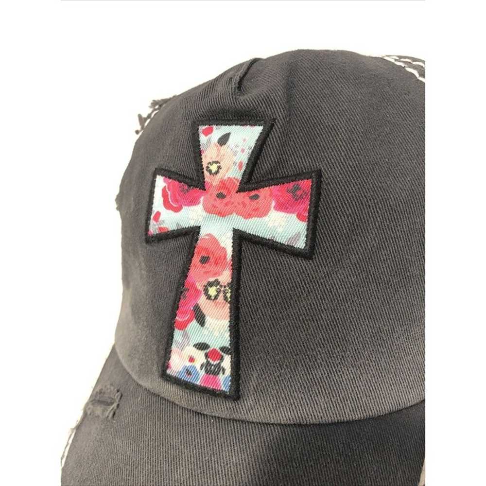 Kbethos Vintage Women’s Floral Cross Hat- Black D… - image 11