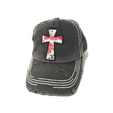 Kbethos Vintage Women’s Floral Cross Hat- Black D… - image 1